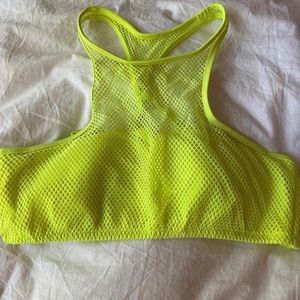 Victoria’s Secret neon yellow mesh bikini